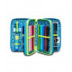 ASTUCCIO SCUOLA 3 ZIP A LIBRO SJ GANG GLEAMLED GIRL 44PZ.PENNA CANCELLABILE CARIOCA+COLORI+ACCESSORI SEVEN JUNIOR ITALY