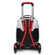 ZAINO TROLLEY SCUOLA ORGANIZZATO SGANCIABILE JACK 3WD AC MILAN GLORY & HONOUR 48X37X22CM OFFICIAL PRODUCT SEVEN ITALY