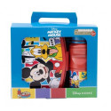 GIFT BOX SET 2 PZ MICKEY DISNEY 1 PORTAMERENDA 1 BORRACCIA CON STAMPA TOPOLINO PAPERINO PLUTO PIPPO REAL TRADE ITALY