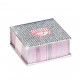 BOX STRASS POST-IT 8X8XCM CHIARA FERRAGNI 300FOGLIETTI ADESIVI RIPOSIZIONABILI 7,5X7,5CM ROSA SCUOLA UFFICIO PIGNA ITALY