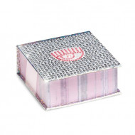 BOX STRASS POST-IT 8X8XCM CHIARA FERRAGNI 300FOGLIETTI ADESIVI RIPOSIZIONABILI 7,5X7,5CM ROSA SCUOLA UFFICIO PIGNA ITALY