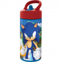 BORRACCIA CON CANNUCCIA SONIC THE HEDGEHOG CON TAPPO DOSATORE IN PLASTICA 410ML.RESISTENTE AGLI URTI ORIGINAL SEGA JAPAN