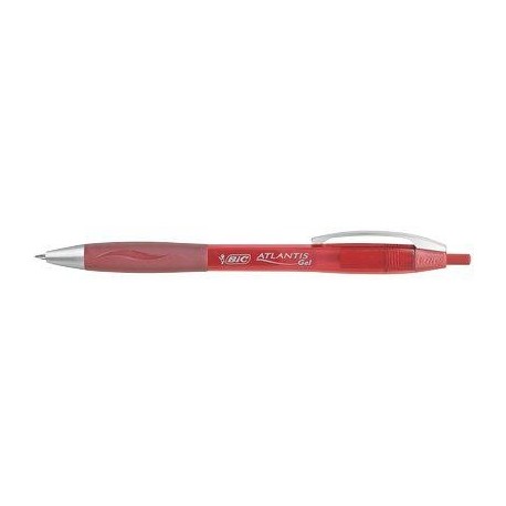 PENNA GEL PREMIUM BIC ATLANTIS ROSSA PUNTA 0,7MM. MEDIUM METAL CLIP