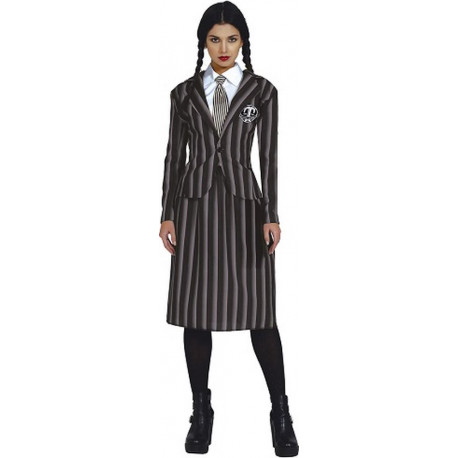 COSTUME CARNEVALE GHOTIC SCHOOL 14/16ANNI PER TRAVESTIMENTI A TEMA FILM MERCOLEDI FAMIGLIA ADDAMS HALLOWEEN NO ACCESSOR