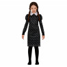 TUESDAY COSTUME CARNEVALE MERCOLEDI NERO 5/6 ANNI PER TRAVESTIMENTI A TEMA FILM FAMIGLIA ADDAMS HALLOWEEN NO ACCESSORI