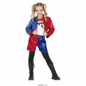 COSTUME CARNEVALE HARLEY QUINN 5/6 ANNI PANTALONCINI MAGLIA-GIACCA PER TRAVESTIMENTI A TEMA THE JOKER BATMAN NO ACCESSO