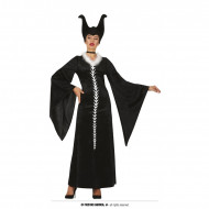 COSTUME STREGA MALEFICA TG.L VESTITO C/CINTURA E CAPPELLO PER TRAVESTIMENTI DI HALLOWEEN CARNEVALE HORROR NO ACCESSORI