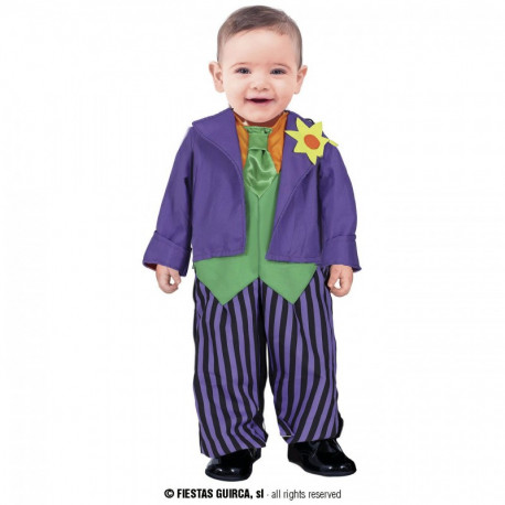 COSTUME CARNEVALE CLOWN BUFFONE BABY6/18MESI VESTITO PER TRAVESTIMENTI DI HALLOWEEN CARNEVALE MR SMILE JOKER NO ACCESSOR