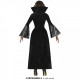 COSTUME STREGA VAMPIRA GRIGIO NERO VESTITO CON COLLETTO ALTO TG.S PER TRAVESTIMENTI DI HALLOWEEN HORROR NO ACCESSORI