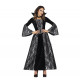 COSTUME STREGA VAMPIRA GRIGIO NERO VESTITO CON COLLETTO ALTO TG.L PER TRAVESTIMENTI DI HALLOWEEN HORROR NO ACCESSORI