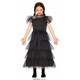 COSTUME DA BALLO NERO MERCOLEDI 10/12 ANNI PER TRAVESTIMENTI CARNEVALE HALLOWEEN A TEMA FILM FAMIGLIA ADDAMS NO ACCESSOR