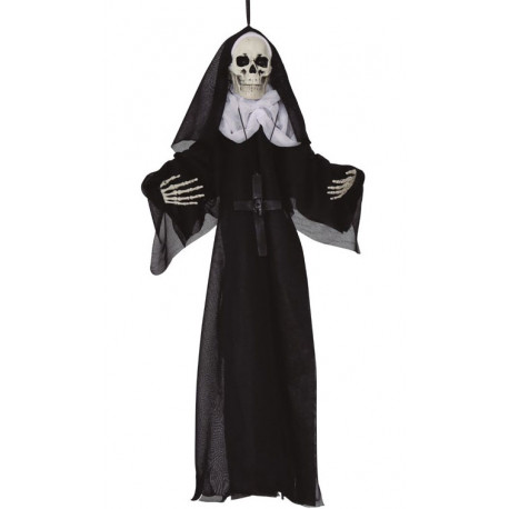 SCHELETRO VESTITO DA SUORA MONACA APPENDIBILE 50CM ADDOBBI PER SALE FESTE E  VETRINE HORROR HALLOWEEN/CARNEVALE - Parole e Pensieri