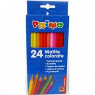 SCATOLA DA 24 MATITE LEGNO LACCATE MINA DA 3MM.PASTELLI PRIMO CMP MOROCOLOR ITALIA