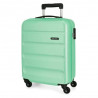TROLLEY DA VIAGGIO ABS ROLL ROAD FLEX VERDE MARE VALIGIA 4 RUOTE BAGAGLIO A MANO 36X55X20CM CHIUSURE A COMBINAZIONI