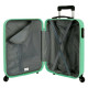 TROLLEY DA VIAGGIO ABS ROLL ROAD FLEX VERDE MARE VALIGIA 4 RUOTE BAGAGLIO A MANO 36X55X20CM CHIUSURE A COMBINAZIONI