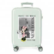 TROLLEY ABS 4 RUOTE MINNIE NY MINT DISNEY ORIGINAL 37X55X20CM VALIGIA BAGAGLIO A MANO CON DOPPIA CHIUSURA A COMBINAZIONI