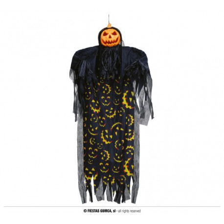 MOSTRO ZUCCA APPESA 180CM CON LUCI INTERNE ARTICOLI DECORATIVI PER ADDOBBI HALLOWEEN PER LOCALI E PARTY A TEMA HORROR