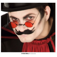 OCCHIALINI IN METALLO DA VAMPIRO PER TRAVESTIMENTI CONTE DRAKULA CARNEVALE HALLOWEEN SPETTACOLI SCENE E PARTY HORROR
