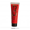 TUBETTO CREMA TRUCCO PER VISO COLORE ROSSO 20ML. COD.15446 PER FESTE E TRAVESTIMENTI DI CARNEVALE HALLOWEEN E PARTY VARI