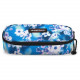 OVAL SINGLE SOFT BLUE FLOWERS EASTPAK ASTUCCIO OVALE 1 ZIP CON PATTINA+TASCA 5X22X9CM BUILT TO RESISTENT EASTPAK U.S.A.