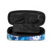 OVAL SINGLE SOFT BLUE FLOWERS EASTPAK ASTUCCIO OVALE 1 ZIP CON PATTINA+TASCA 5X22X9CM BUILT TO RESISTENT EASTPAK U.S.A.