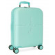 TROLLEY DA VIAGGIO ABS 4 RUOTE PEPE JEANS LONDON HIGHLIGHT TURCHESE 40X55X20CM VALIGIA DA CABINA CHIUSURA A COMBINAZIONI