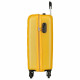 TROLLEY DA VIAGGIO ABS 4 DOPPIE RUOTE ROLL ROAD FLEX GIALLO OCRA VALIGIA DA CABINA 38X55X20CM 2,5KG CHIUSURE A COMBINAZ.