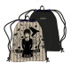 SAKKY BAG ZAINETTO A SACCA MERCOLEDI SERIE FILM FAMIGLIA ADDAMS 37X47CM MULTICOLOR LITTLE HUG ZONE MGM SEVEN ITALY