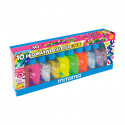 SCATOLA RAINBOW 10 COLLE 37ML GLITTER GLUE BRILLANT PAILLETTES PER CREATIVITÀ FANTASTICI LAVORI FAI DA TE MITAMA ITALY