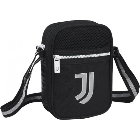 TRACOLLINA FC JUVENTUS NERA 22X15X6CM FREE TIME SHOULDER BAG CROSSBAR TRACOLLA BIANCONERA OFFICIAL PRODUCT SEVEN ITALY
