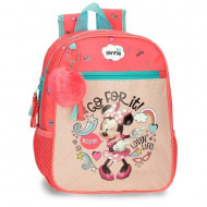 ZAINETTO ASILO E DA VIAGGIO MINNIE LOVIN LIFE DISNEY 23X20X9CM MINI ZAINO TOPOLINA ROSA E FUCSIA AGGANCIABILE AL TROLLEY