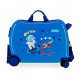 TROLLEY DA VIAGGIO CAVALCABILE ABS 4 DOPPIE RUOTE 2 GIREVOLI ENSÒ OUTER SPACE VALIGIA AZZURRA BAGAGLIO A MANO 50X39X22CM