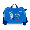 TROLLEY DA VIAGGIO CAVALCABILE ABS 4 DOPPIE RUOTE 2 GIREVOLI ENSÒ OUTER SPACE VALIGIA AZZURRA BAGAGLIO A MANO 50X39X22CM