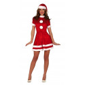 COSTUME BABBA NATALE MAMA NOEL ADULTA BABBO NATALE DONNA VESTITO E CAPPELLO TG.L ABITO SANTA CLAUS NO ACCESSORI