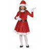 COSTUME BABBA NATALE BABY 7/9 ANNI VESTITO BABBO NATALE BAMBINA COMPLETO DI CAPPELLO E CINTURA SANTA CLAUS NO ACCESSORI