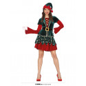 COSTUME ELFA ADULTA TAGLIA XL 46/48 PER TRAVESTIMENTI DI NATALE VESTITO CON GILET CINTURA CAPPELLO NO ACCESSORI