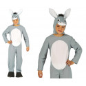 COSTUME MULO 5/6 ANNI TUTA E CAPPUCCIO VESTITO PER TRAVESTIMENTI NATALIZI SCENE PER PRESEPE E ANIMALI DELLA FATTORIA