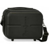 BEAUTY CASE DA VIAGGIO RIGIDO ABS PEPE JEANS LONDON 29X21X15CM NERO 1ZIP CON TRACOLLA E FASCIA ADATTABILE AL TROLLEY