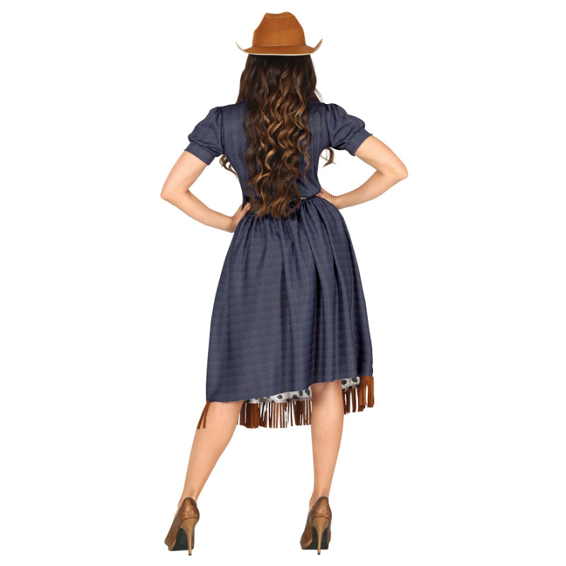 COSTUME COWGIRL CAWBOY DONNA TG.L VESTITO GILET PER TRAVESTIMENTI DI  CARNEVALE A TEMA WESTERN NO CAPPELLO E ACCESSORI - Parole e Pensieri