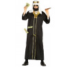 COSTUME CARNEVALE SCEICCO ARABO TG L52/54 ADULTO VESTITO RICCO UOMO SAUDITA COMPLETO TUNICA E COPRICAPO NO ACCESSORI