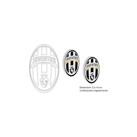 GOMMA GRANDE PER CANCELLARE LOGO FC JUVENTUS ORIGINAL 9X5CM.OVALE PRODOTTO UFFICIALE NEMESI ITALY