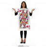COSTUME CARNEVALE REGINA DI CUORI (SOLO CARTA SENZA TUTA NERA)TAGLIA UNICA 100%POLIESTER COD 80780 GUIRCA 8434077807804