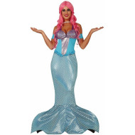 COSTUME CARNEVALE DA SIRENA ADULTA TG L 46/48 VESTITO DONNA PESCE PER  TRAVESTIMENTI A TEMA SIRENETTA ABITO NO ACCESSORI - Parole e Pensieri