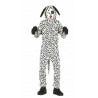 COSTUME CARNEVALE DALMATA (PERRITO) BAMBINI 5/6 ANNI COMPLETO 2 PEZZI MONO TUTA E CAPUCCIO NO ACCESSORI