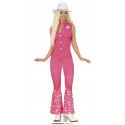 COSTUME PINK COUNTRY GIRL TG.M PER TRAVESTIMENTI DI CARNEVALE A TEMA FILM BARBIE FOULARD GILET E PANTALONI NO ACCESSORI