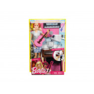 PLAI SET BARBIE MUSICISTA BAMBOLA 30CM+CHITARRA+ACCESSORI+LIBRICINI MUSICALI GIOCATTOLO BAMBINI 3+ ANNI ORIGINAL MATTEL