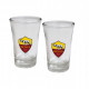 SET 2 BICCHIERINI SHOT 45ML CON SCATOLA AS ROMA 1927 BICCHIERI SHOT GLASSES TRASPARENTI CON LOGO OFFICIAL PRODUCT