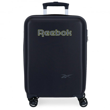 TROLLEY DA VIAGGIO RIGIDO ABS 4 DOPPIE RUOTE REEBOK BLU SCURO 38X55X20CM VALIGIA BAGAGLIO A MANO CABINA OFFICIAL PRODUCT