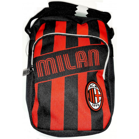 TRACOLLINA AC MILAN ROSSONERA 22X15X6CM SQUARE SHOULDER BAG THE GREATEST PASSION TRACOLLA OFFICIAL PRODUCT SEVEN ITALY