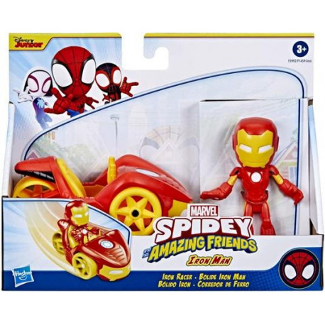 MARVEL HASBRO SPIDEY AND HIS AMAZING FRIENDS IRON MAN ACTION FIGURE E IRON RACER GIOCATTOLO IRON MAN PER BAMBINI 3+ANNI